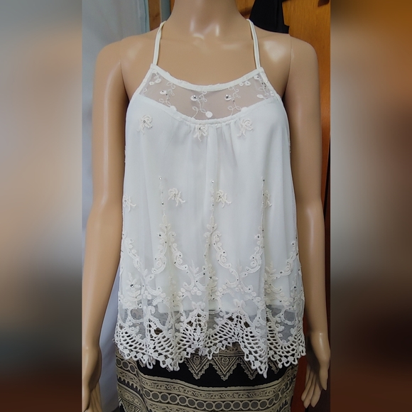 Rebellion Boho Sleeveless Top. Size Med - Picture 1 of 6